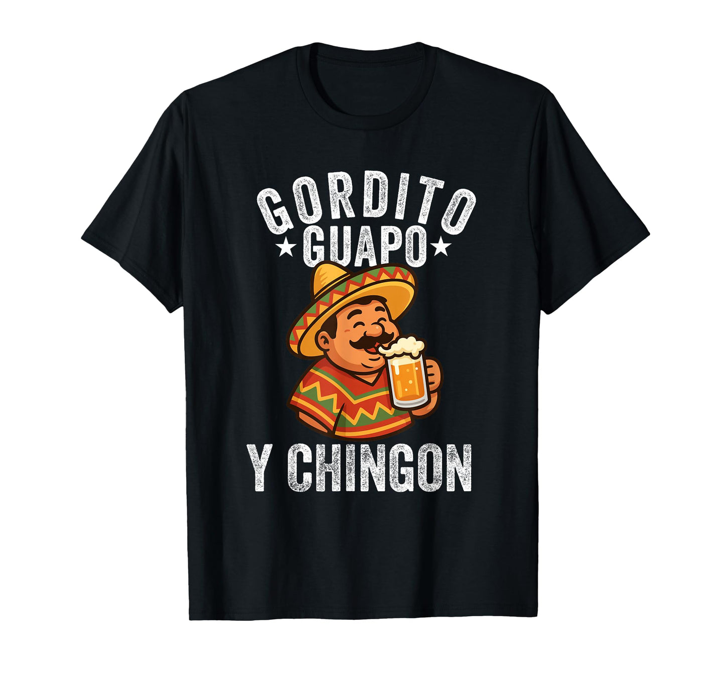 gordito guapo y chingon camisa papa mexicano mexican dad T-Shirt