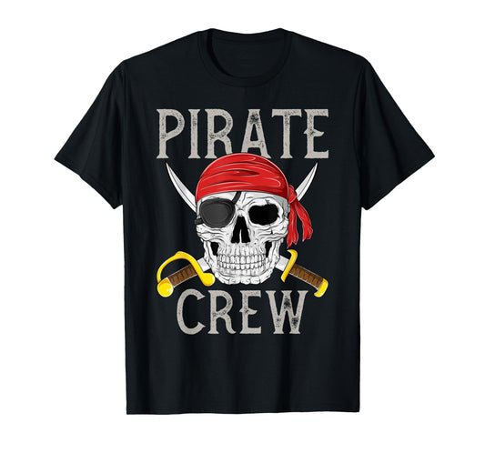 Pirate Crew Jolly Roger Flag Skull Family Matching Pirates T-Shirt