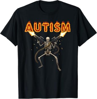 Autism Skeleton Funny Oddly Specific Meme Autistic Awareness T-Shirt