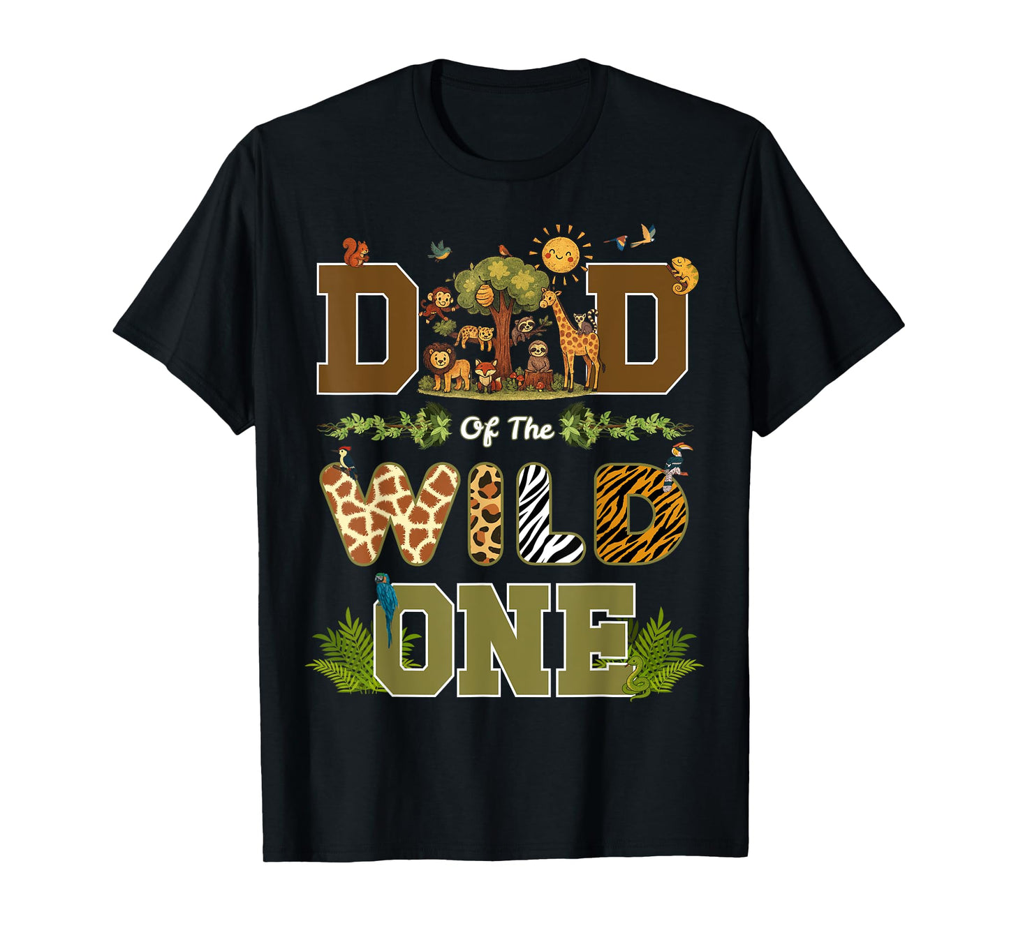 Dad of The Wild One 1st Birthday Safari Wild One Birthday T-Shirt