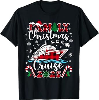 Family Christmas Cruise 2025 Matching Family Cruise Holiday T-Shirt