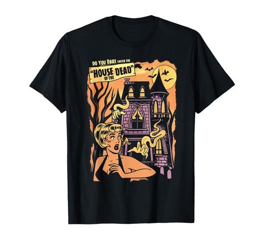 Vintage It's A Scream We Dare You To Enter The Haunted House T-Shirt