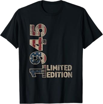 80th Birthday Gift men Vintage born 1945 turning 80 Year Old T-Shirt