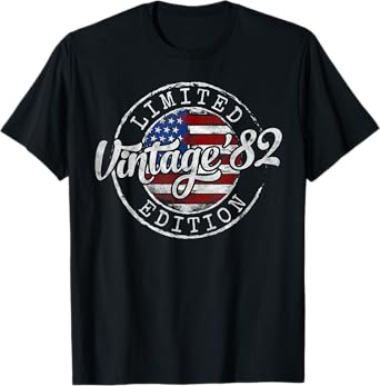 Vintage 1982 43rd Birthday Gifts For Men Women 43 Year Old T-Shirt