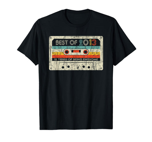 Best Of 2013 Classic Birthday 2013 Cassette Tape Vintage T-Shirt