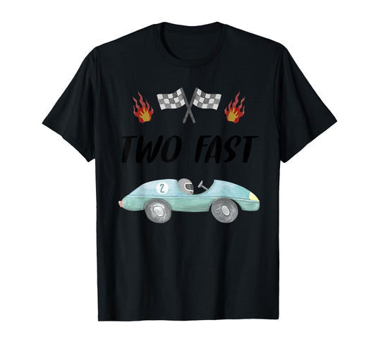 2nd Birthday Two Fast Race Car Second Bday Party Family T-Shirt