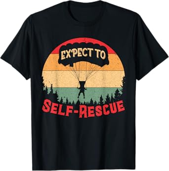 Expect To Self Rescues Vintage Sunset Quote Inspiration T-Shirt