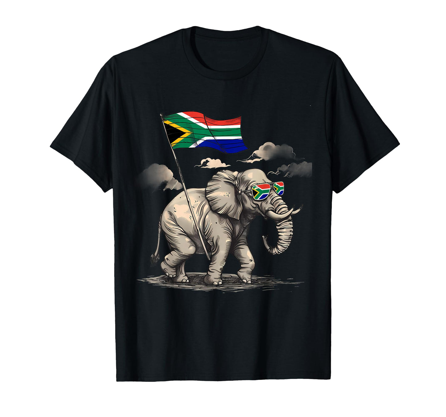 South Africa Flag Wildlife Elephant South African Roots T-Shirt