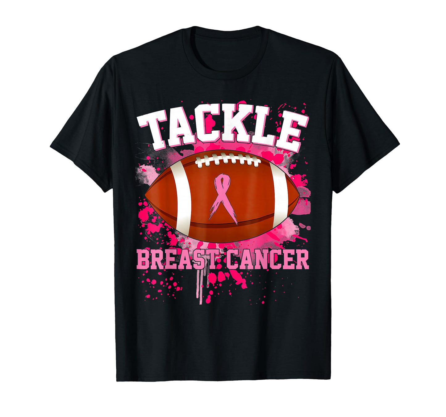 Tackle Breast Cancer Football Pink Breast Cancer Awareness T-Shirt