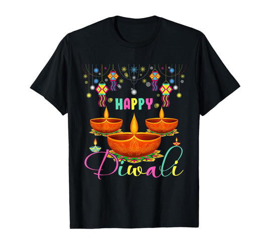 Happy Diwali Diya Lighting Matching Hindus Lover Family T-Shirt