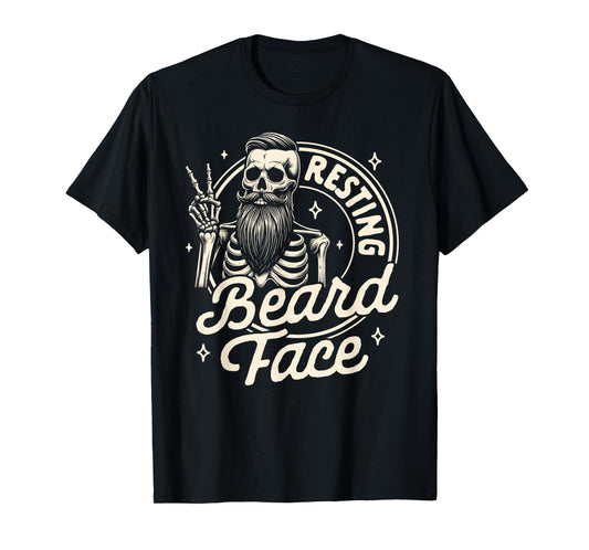 Bearded Dad Daddy Papa Father’s Day Resting Beard Face T-Shirt