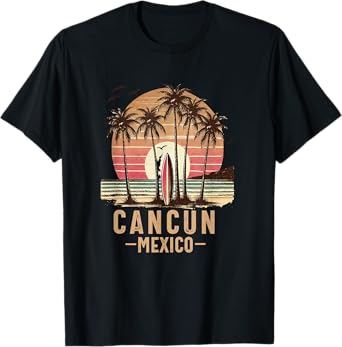 Cancun Mexico Souvenir Family Matching Vacation Men Women T-Shirt