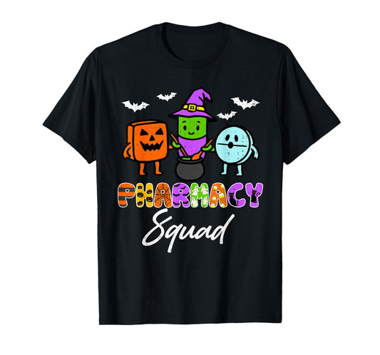 Cute Pharmacy Squad Pills Witch Halloween Costume Pharmacist T-Shirt