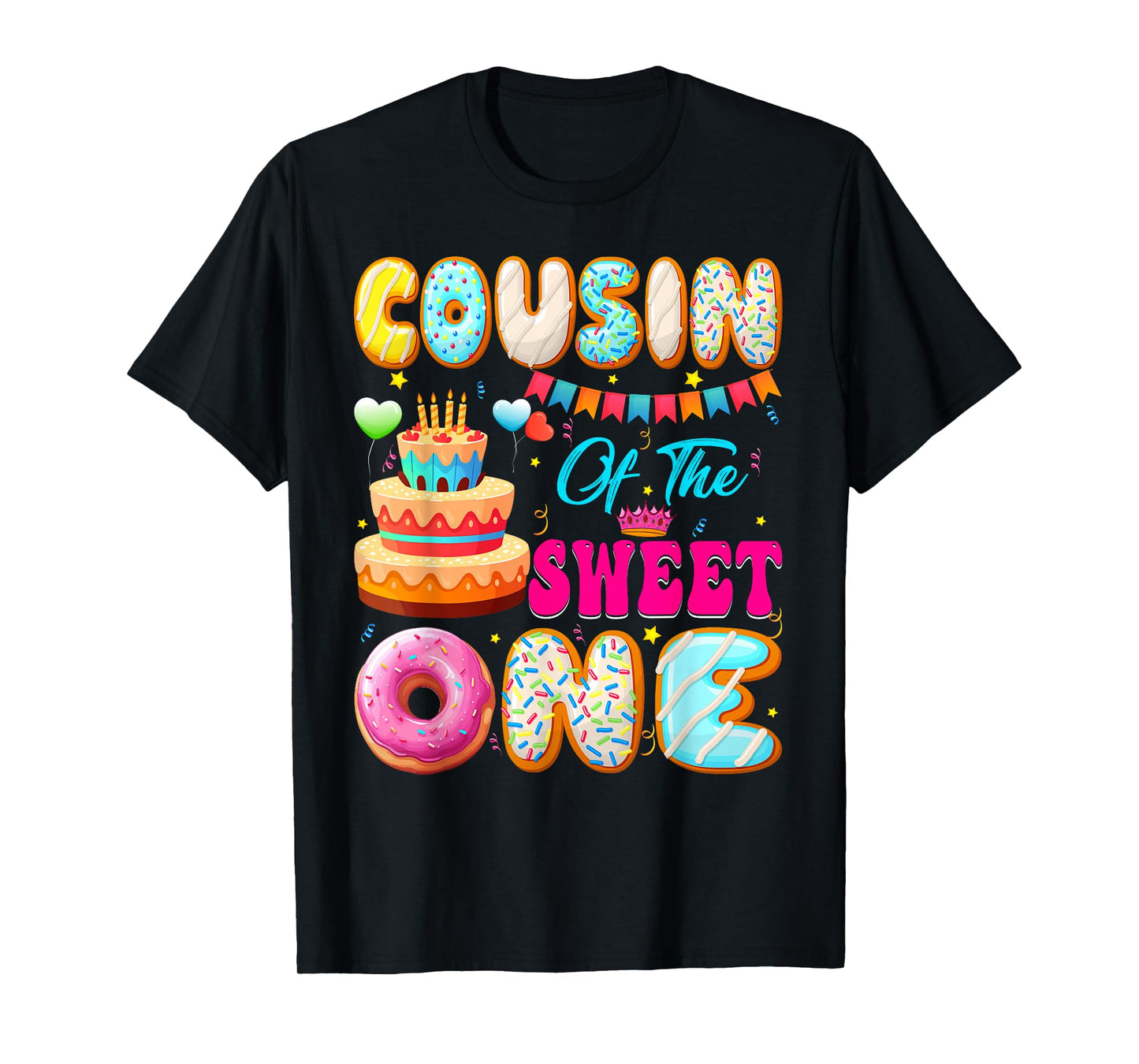 Cousin Of The Sweet One Donut Theme 1st Birthday Family T-Shirt