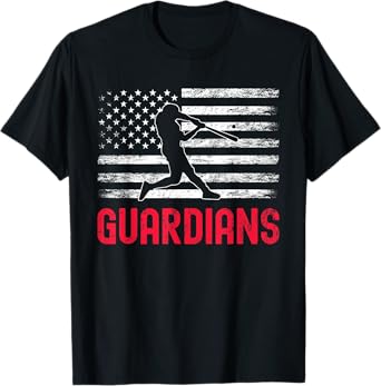 Vintage Guardians Proud Name American Flag Throwback T-Shirt