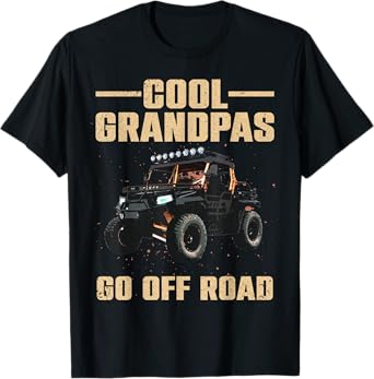 Cool SxS Design For Grandpa Men Off Road Ride UTV SxS Riding T-Shirt