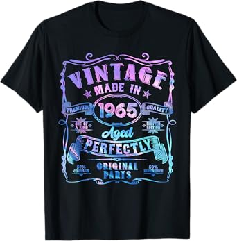 Vintage 60th Birthday Decorations Vintage 1965 60 Years Old T-Shirt