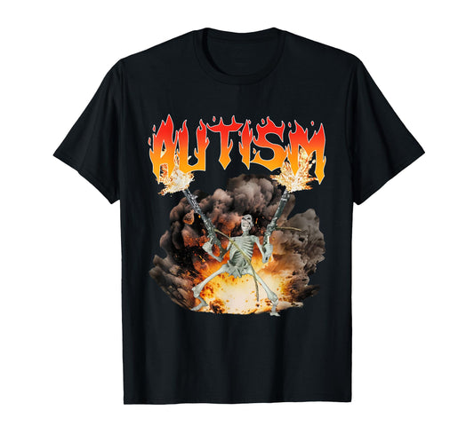 Autism Skeleton Funny Oddly Specific Dank Meme T-Shirt