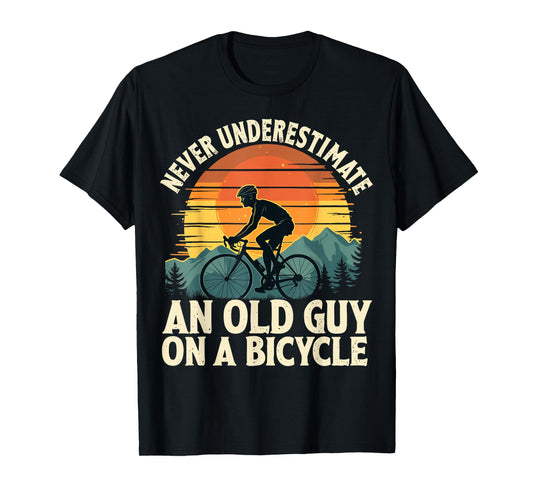 Cycling Grandpa Bicycle Riding Cycle Racing T-Shirt