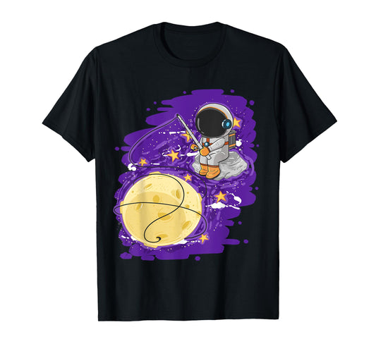 Astronaut Fishing Cute Spaceman Galaxy Space Lover Boys Gift T-Shirt