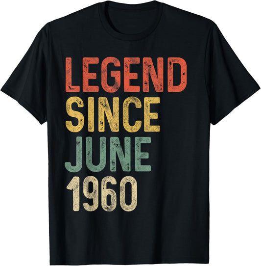 Legend 1960 65th Birthday Gifts for Men Women 65 Year Old T-Shirt