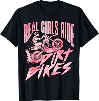 Cool Dirt Bike Art For Women Girls Motocross Racing Dirtbike T-Shirt
