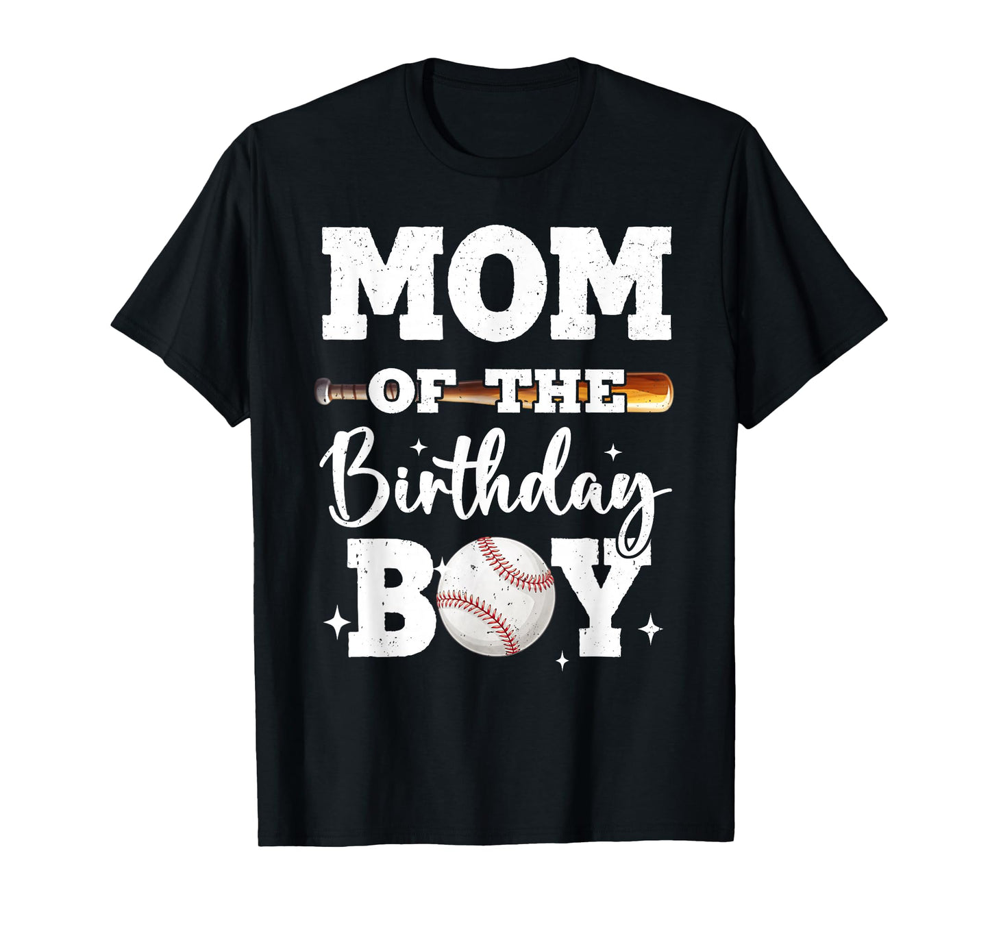 Mom of The Birthday Boy Baseball Bday Family T-Shirt
