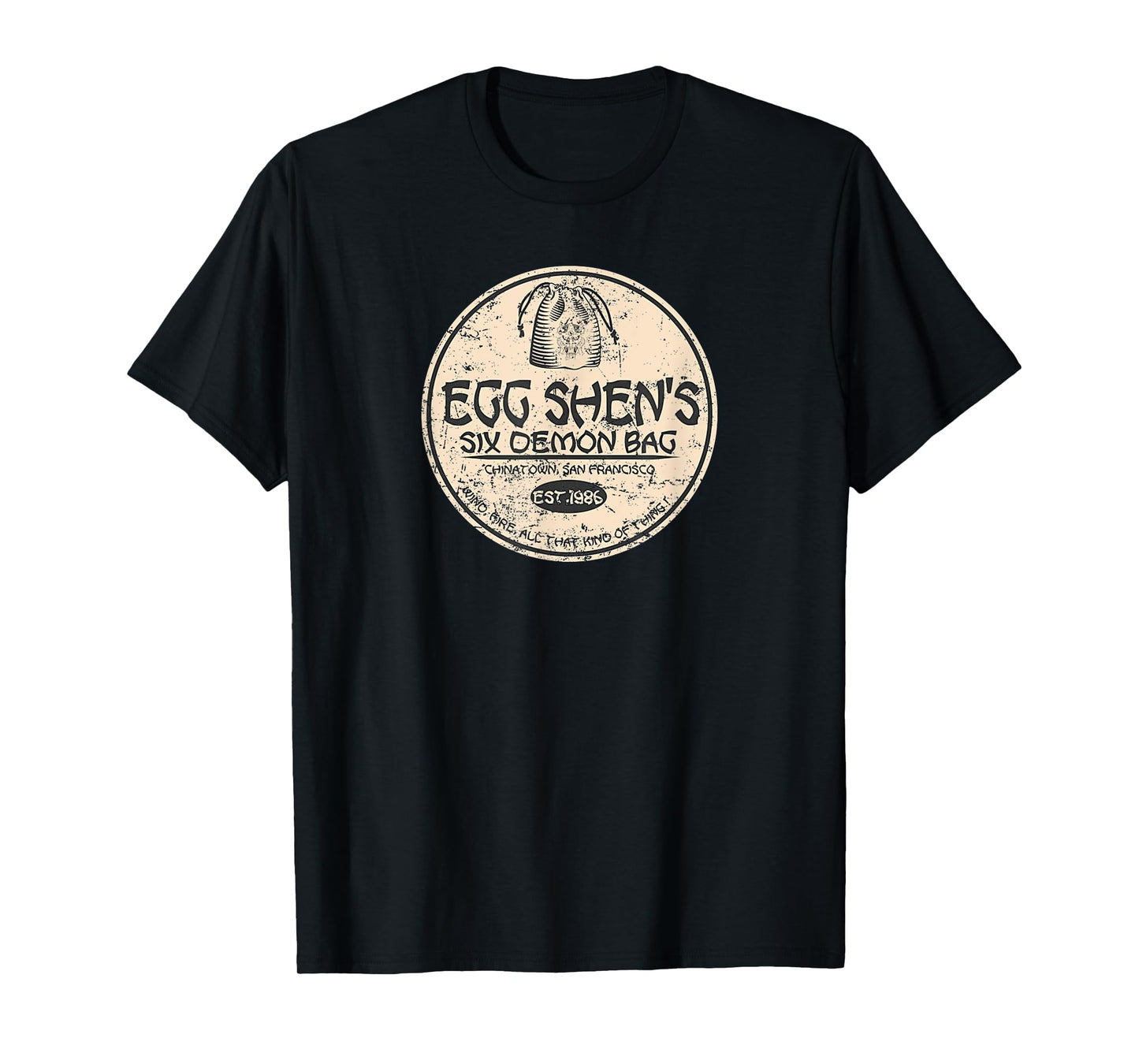 Egg Shen Retro Vintage Movie Outfits Six-Demon Bag Funny T-Shirt