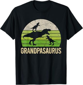 funny Grandpa dinosaur grandson Men Gift tee For Fathers Day T-Shirt