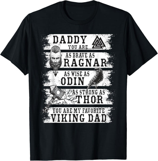 Retro Norse Mythology & Viking Saying - Best Viking Daddy T-Shirt