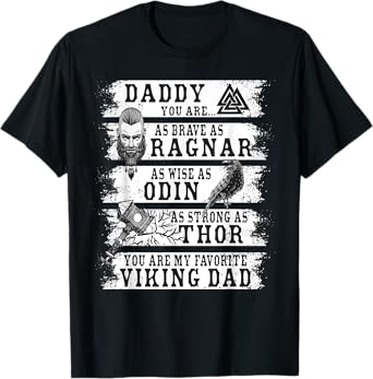 Retro Norse Mythology & Viking Saying - Best Viking Daddy T-Shirt