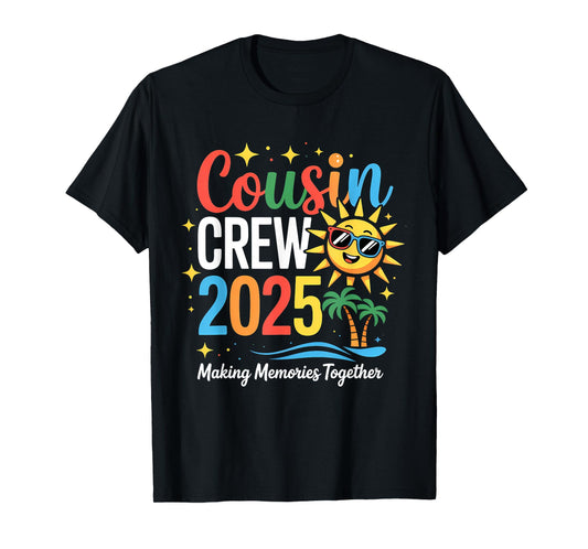 Cousin Crew 2025 Summer Vacation Beach Family Trip Matching T-Shirt