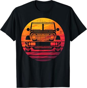 Off Road 4X4 Vintage Retro 70s Sunset Off Road T-Shirt