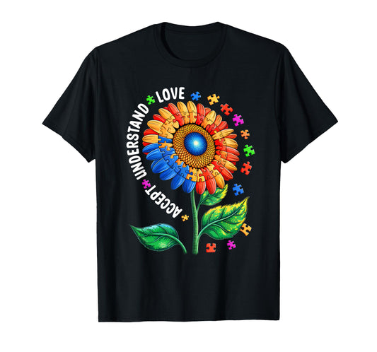 Autism Awareness Sunflower Men Women Kids Autism Sunflower T-Shirt