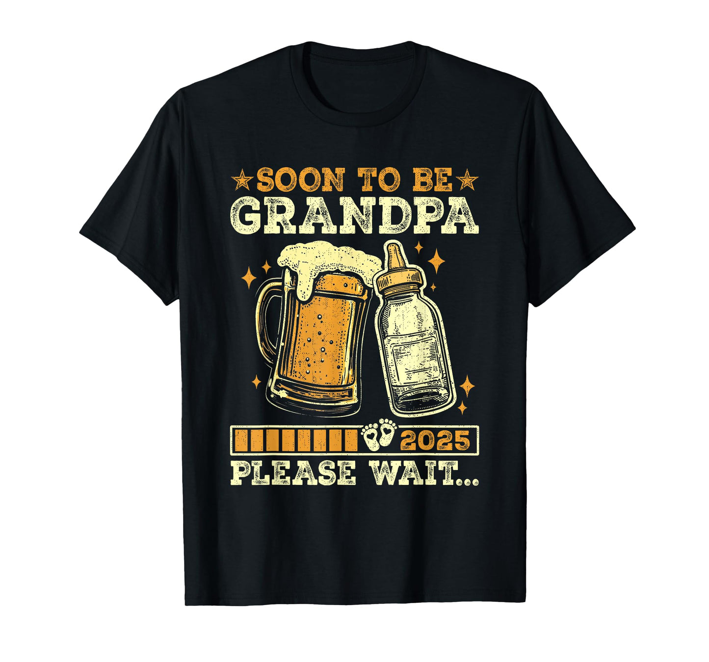 Soon To Be Grandpa 2025 Pregnancy Announcement Loading T-Shirt