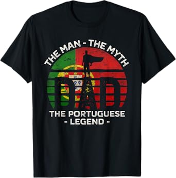 Dad The Man The Myth The Portuguese Legend Portugal Vintage T-Shirt