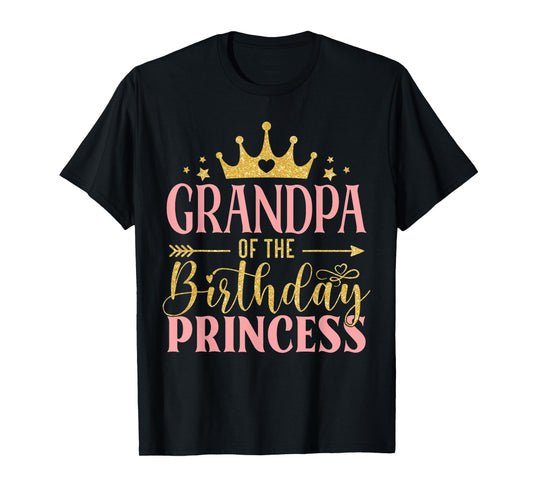 Birthday For Girl Outfit Grandpa Of The Birthday Princess T-Shirt