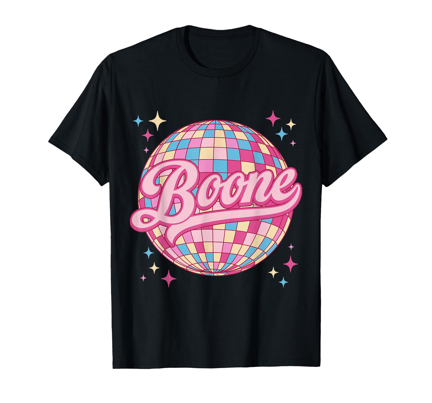 Retro Boone First Name Personalized Disco 80s Birthday T-Shirt