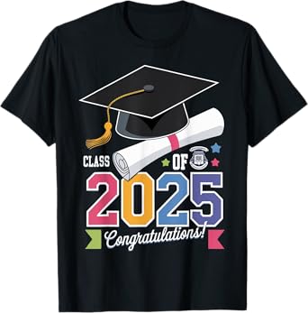 Class of 2025 High School Senior 25 Crew Graduation Matching T-Shirt