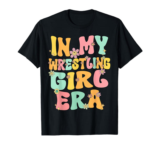 Cute In My Wrestling Girl Era Groovy Wrestling Girl Wrestler T-Shirt