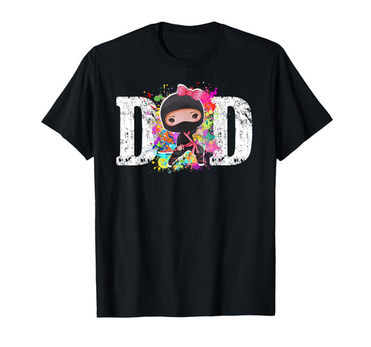 Dad of the Birthday Ninja Funny Dad Ninja Party Birthday T-Shirt