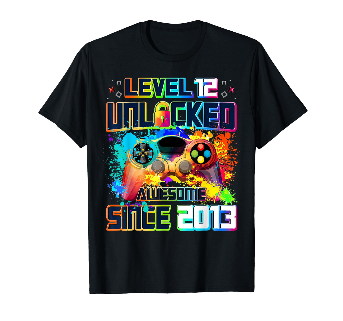 Level 12 Unlocked 12 Year Old Video Gamer 12th Birthday Gift T-Shirt