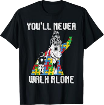 Autism Awareness Mother Son Autistic Kids Boys Autism Mom T-Shirt