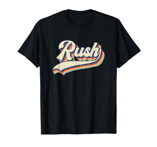 Rush Surname Vintage Retro Gift Men Women Boy Girl T-Shirt