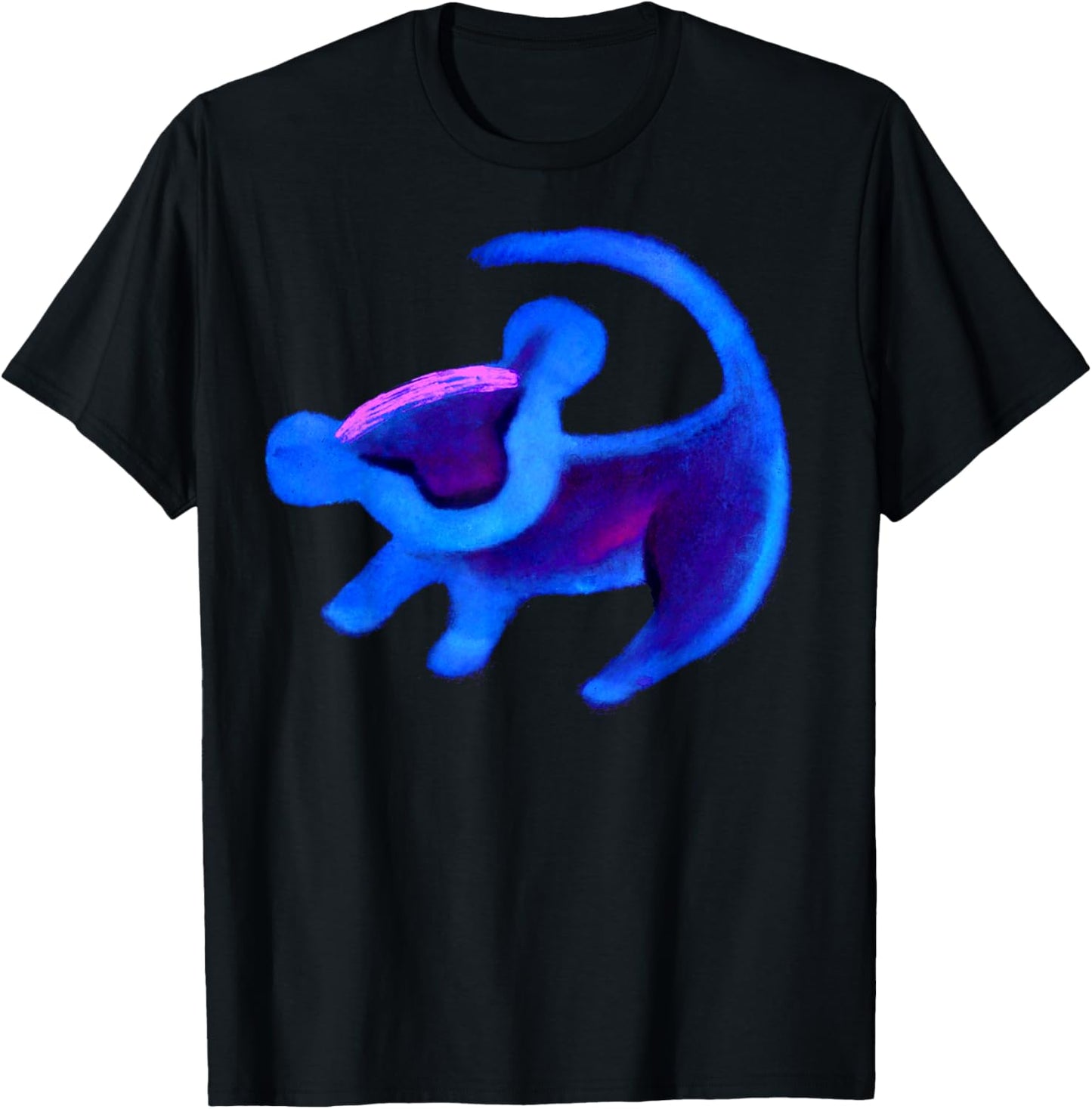 Disney The Lion King Simba Cave Painting Blue Hue T-Shirt