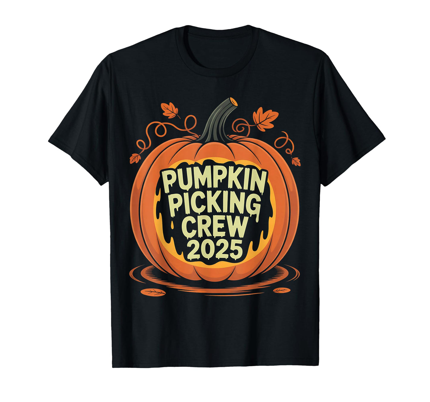 Pumpkin Picking Crew 2025 Halloween Fun T-Shirt
