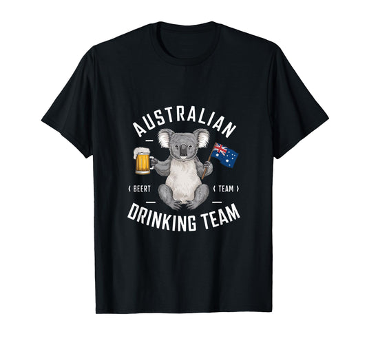 Australian Drinking Team Beer Lover Drinker Australia Koala T-Shirt