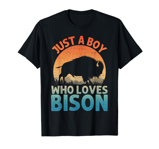 Cool Bison Design for Men Boys Wildlife Buffalo Lover Bison T-Shirt