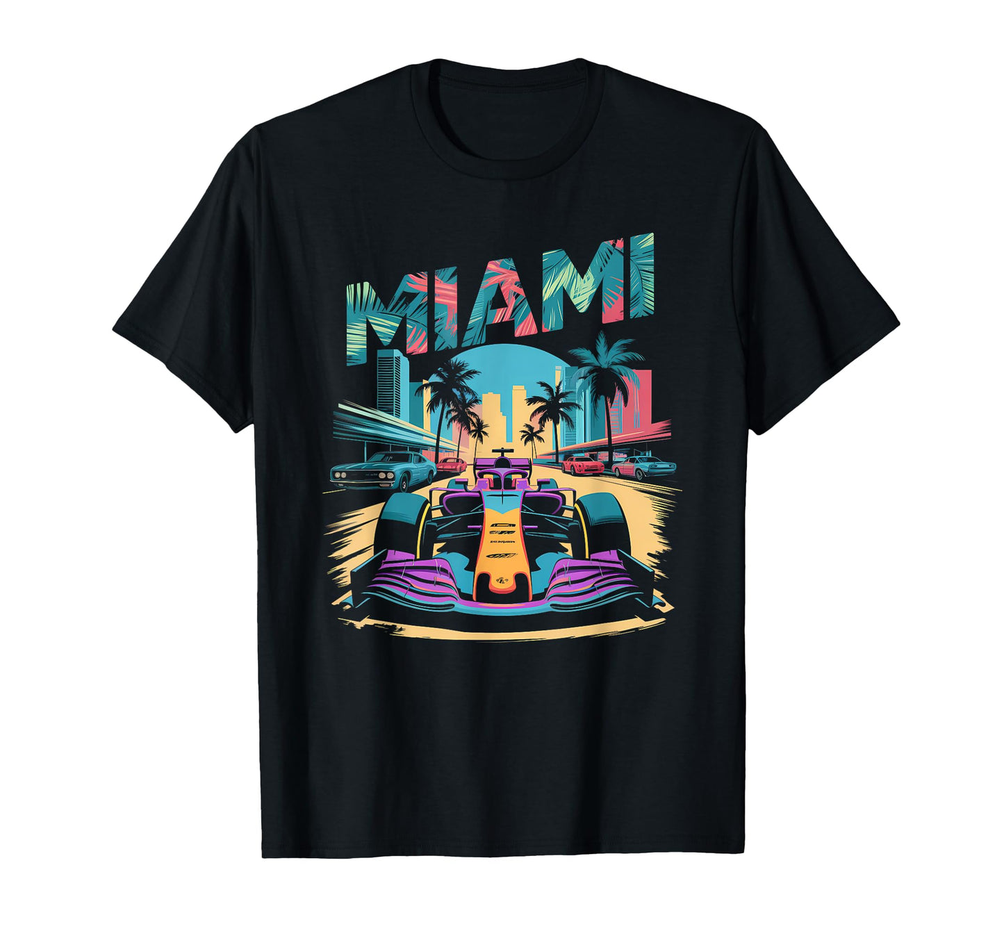 Miami Racing Gifts Men Women Race Car Racer Driver T-Shirt