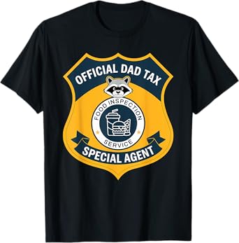 Funny Official Dad Tax Food Inspection Service Badge T-Shirt